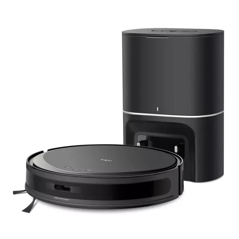 Aspirador Robot TAPO RV20 MAX PLUS / 5300PA / Doca C/ Depósito 3L / Aspira / Esfrega / Navegação MagSlim / APP de Controlo - Preto