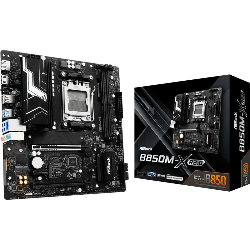 Motherboard Asrock B850M-X R2.0 B850 AM5 DDR5 Micro ATX 2.5GbE M.2 RGB