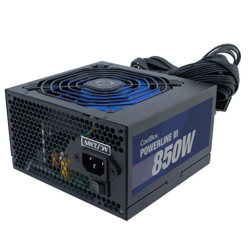 Fonte Alimentação Coolbox Powerline 3 Fonte de alimentação 850W Eficiência 85%