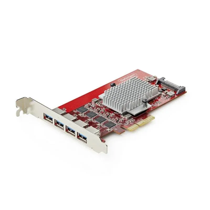 Tarjeta de Red StarTech P10Q4A-USB-CARD PCIe USB 3.2 Gen 2 10 Gbps 4 Portas