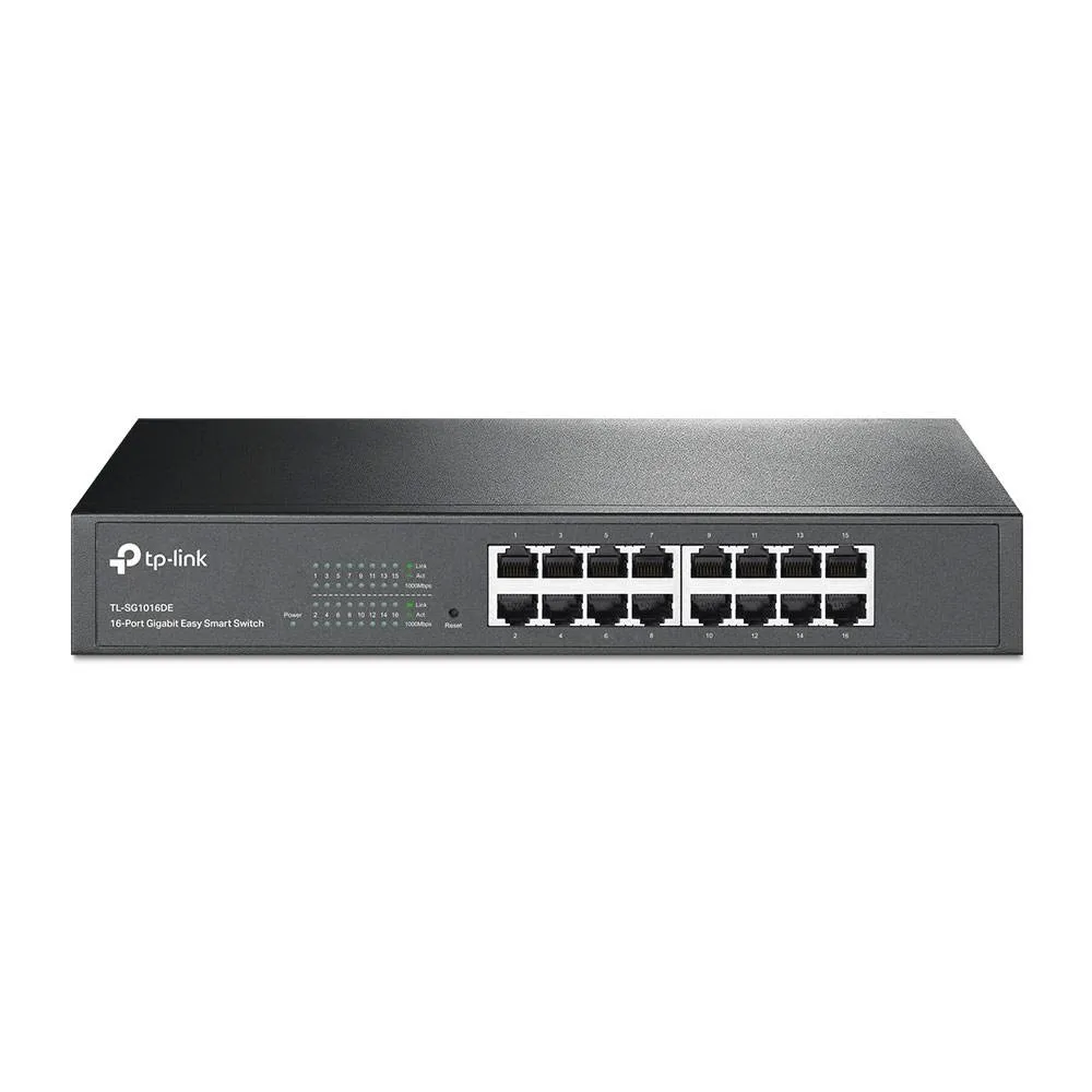 Switch de Rede TP-Link TL-SG1016DE 16 Portas Gigabit Smart Managed Rack Mountable