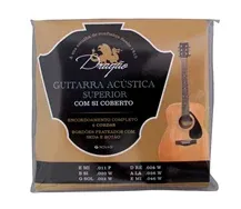 Jogo Cordas Guitarra Acústica Dragao Superior 011-046