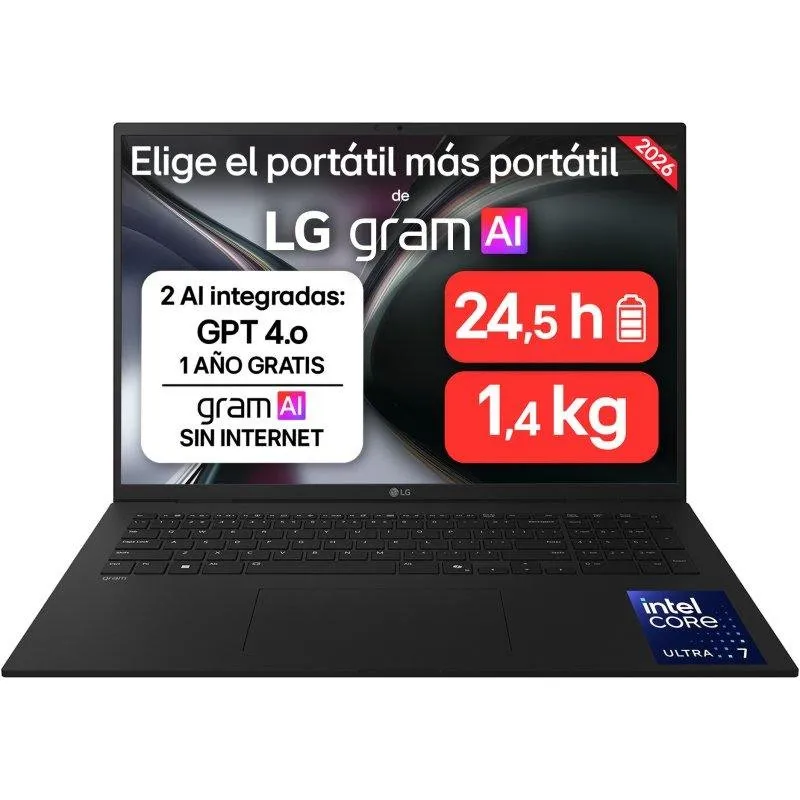 Portátil LG Gram 17Z90TL 17" Intel Core Ultra 7 32GB 512GB SSD Intel Arc FreeOS