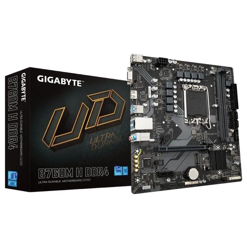 Motherboard Gigabyte B760M H DDR4 B760 LGA 1700 DDR4 Micro-ATX PCIe 4.0 M.2 GbE