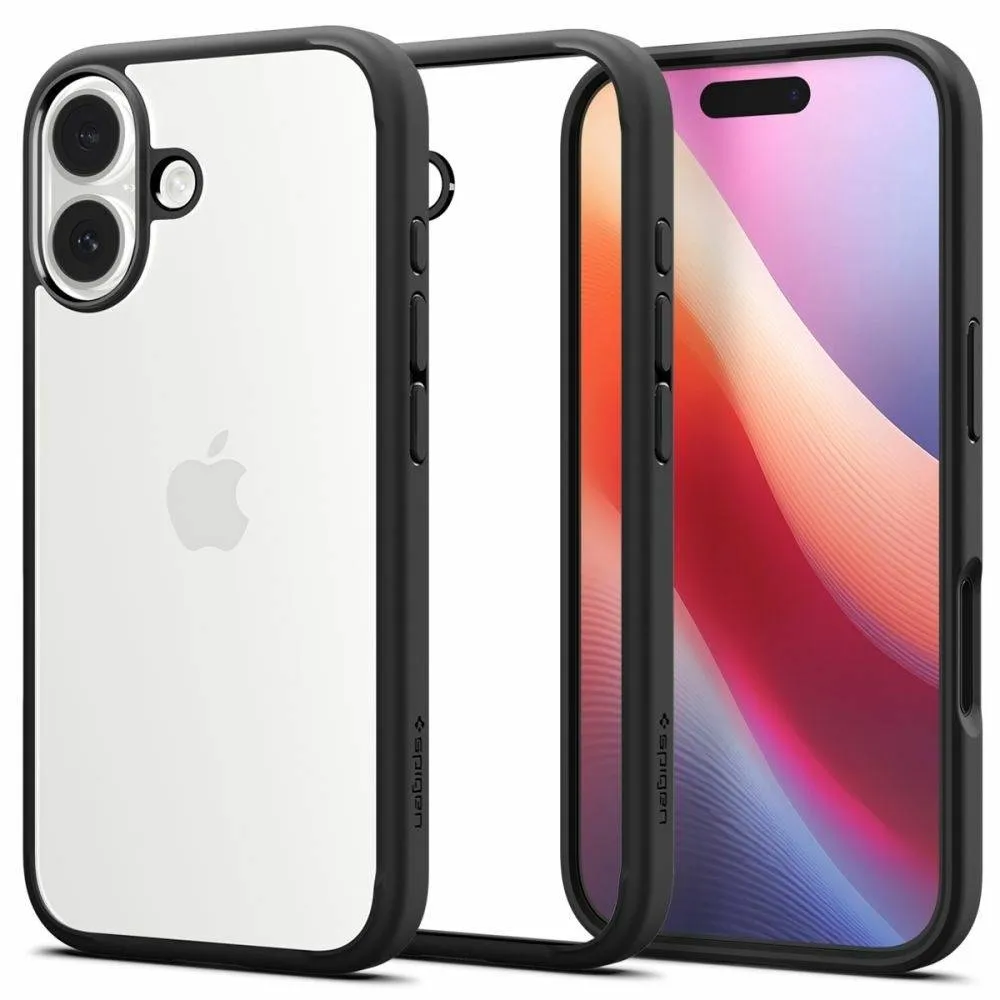 Capa Spigen iPhone 17 Ultra Hybrid Matte Black/Transparent