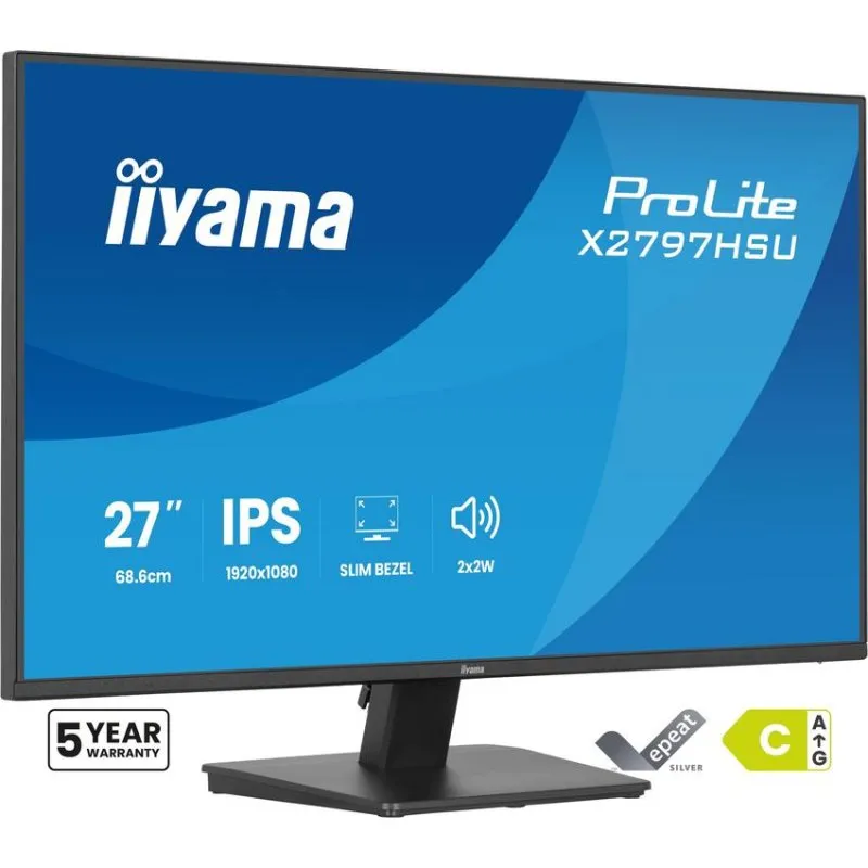 Monitor iiyama ProLite X2797HSU-B1 27" FullHD 120Hz IPS 4ms Altifalantes USB