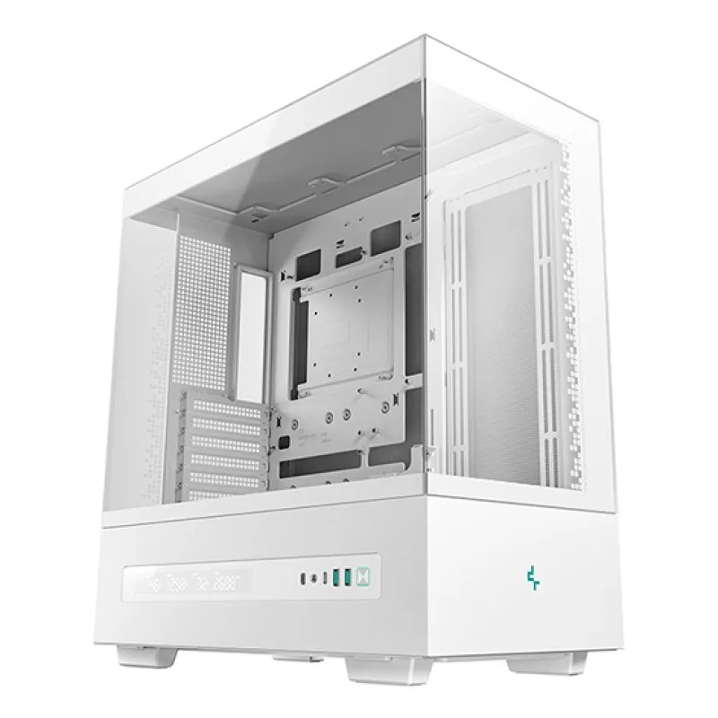 Caixa de Computador DeepCool CH690 Torre ATX com Janela Lateral, Ecrã e USB-C Branca