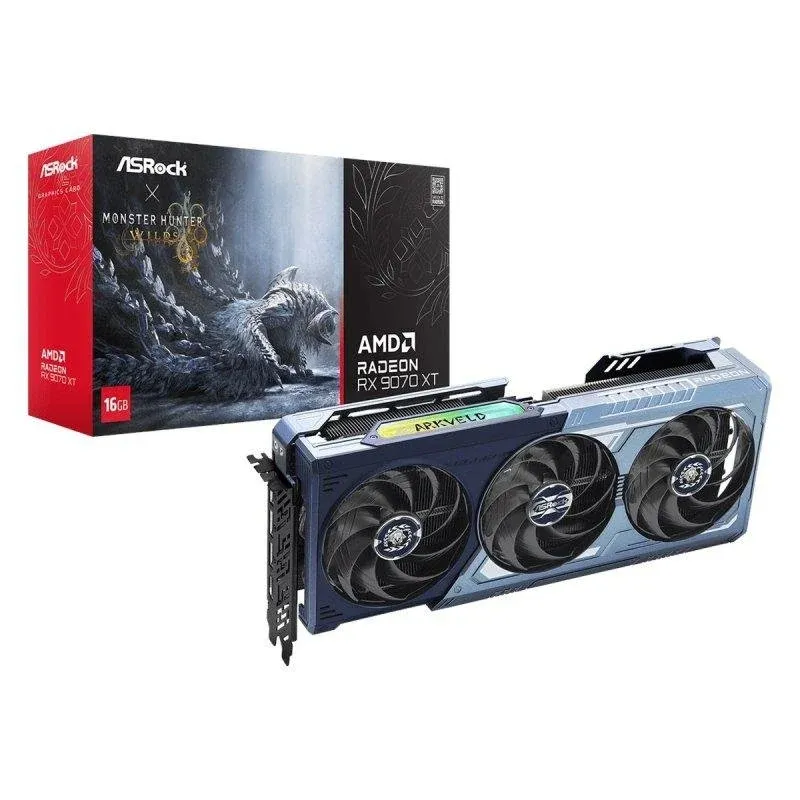 Placa Gráfica Asrock RX 9070 XT 16GB GDDR6 Monster Hunter Wilds Edition