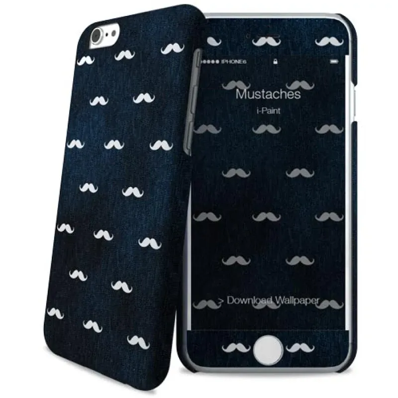 i-Paint - Hard Case+Skin iPhone 6/6s (mustaches)