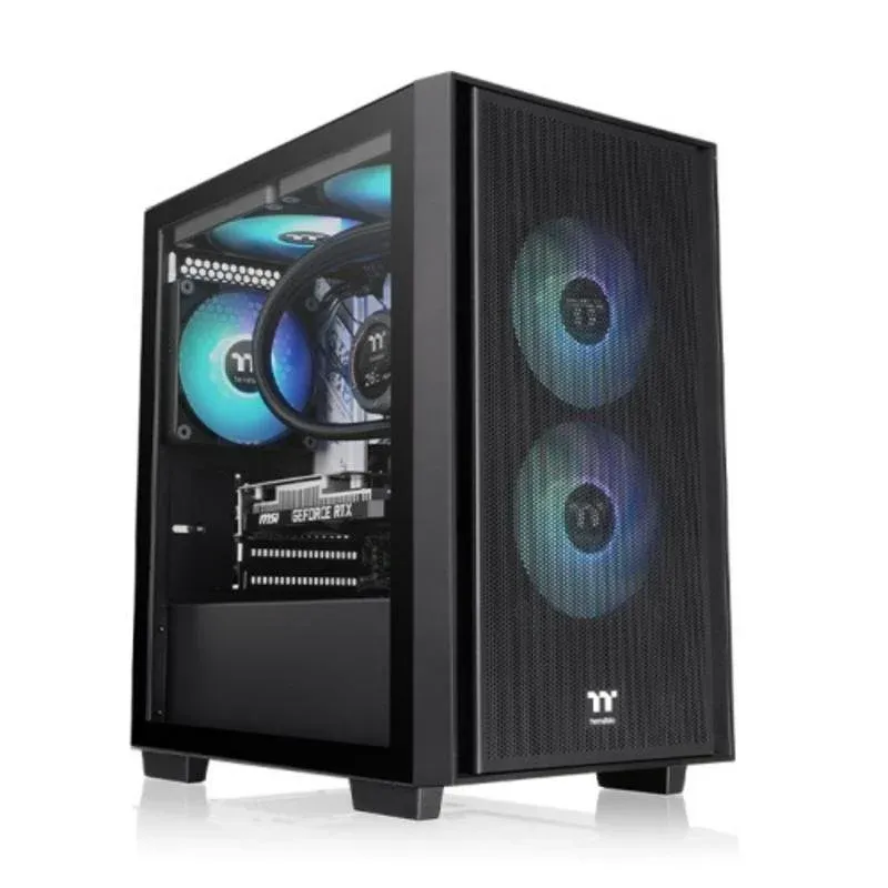 Caixa de Computador Thermaltake Versa H16 TG ARGB Caixa Micro-ATX Vidro Temperado