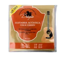 Jogo Cordas Guitarra Acústica Dragao Si Coberto Aço Inox 011-046