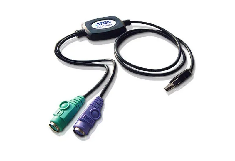 ATEN UC10KM-AT cabo PS/2 0,9 m 2x 6-p Mini-DIN USB A Preto UC10KM-AT