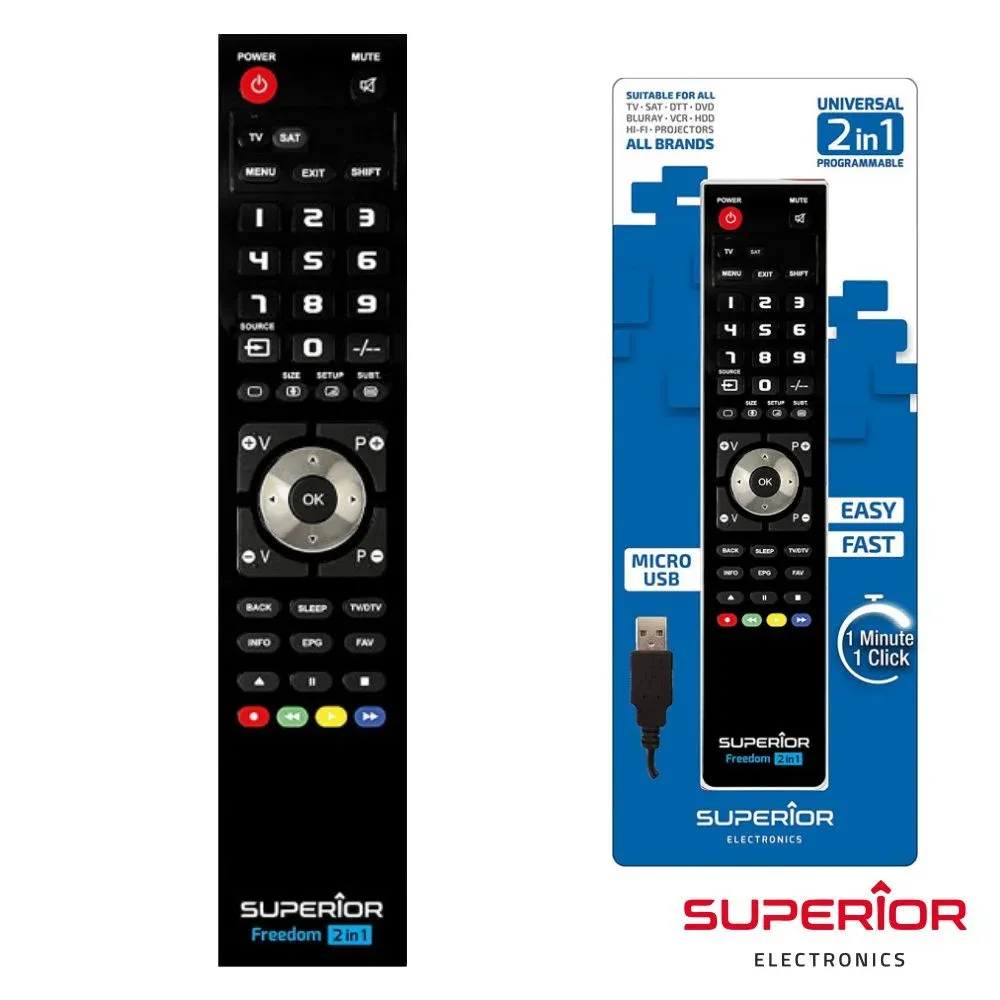 Comando TV Programável FREEDOM C/ USB