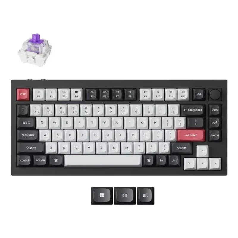 Teclado Keychron Q1 HE 75% Magnético Wireless Switches Nebula RGB