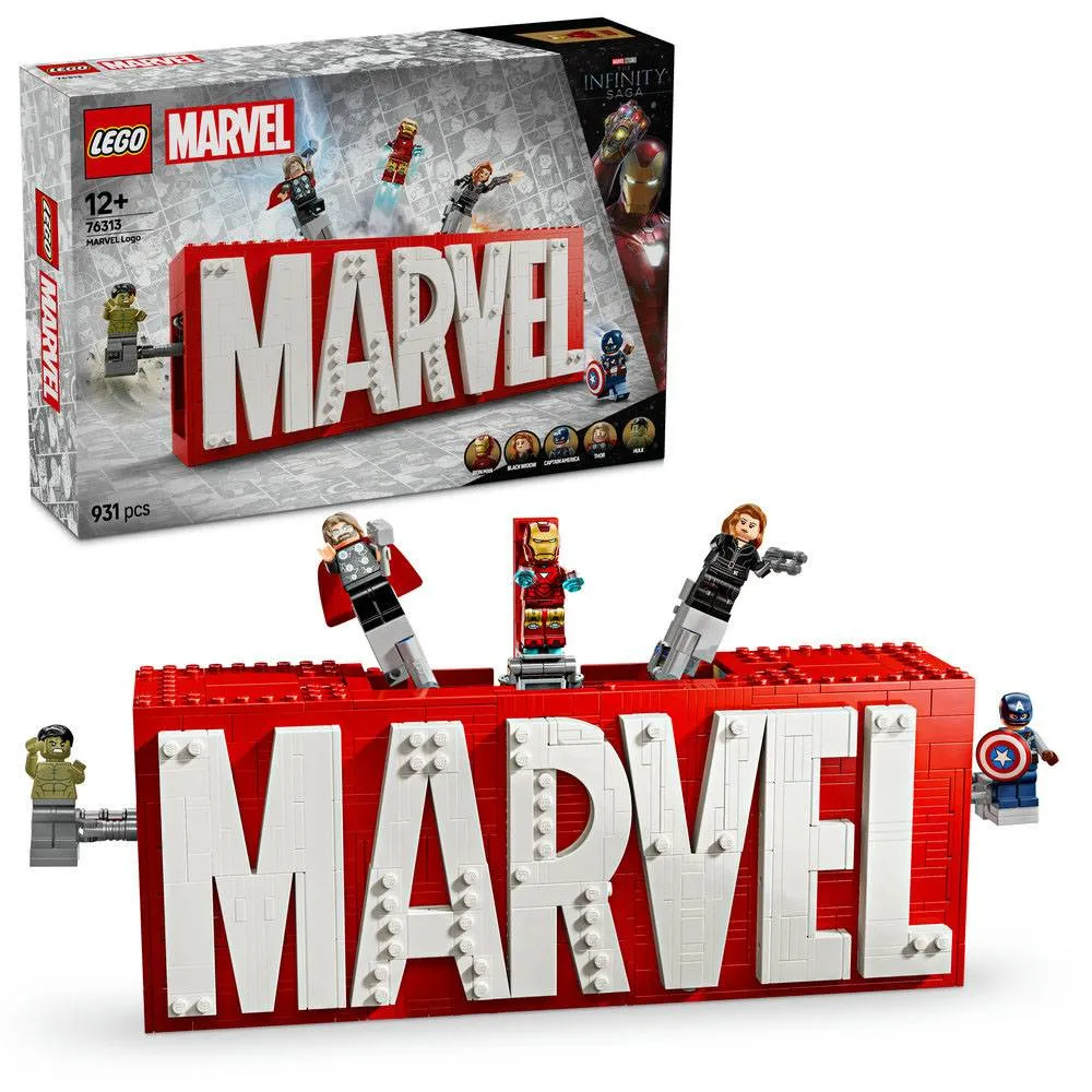 LEGO Marvel Logótipo MARVEL e Minifiguras - 76313