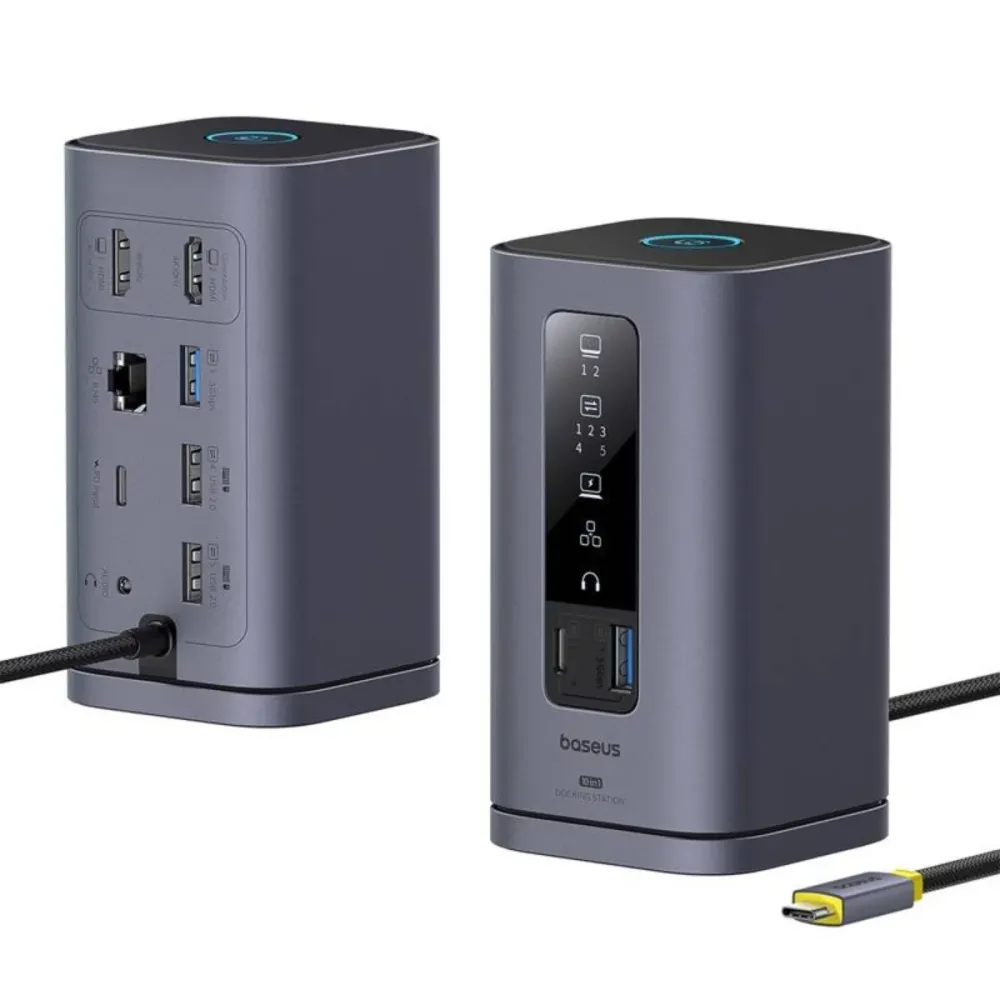 Docking Station Baseus Spacemate Series 10-in-1 Cinzenta