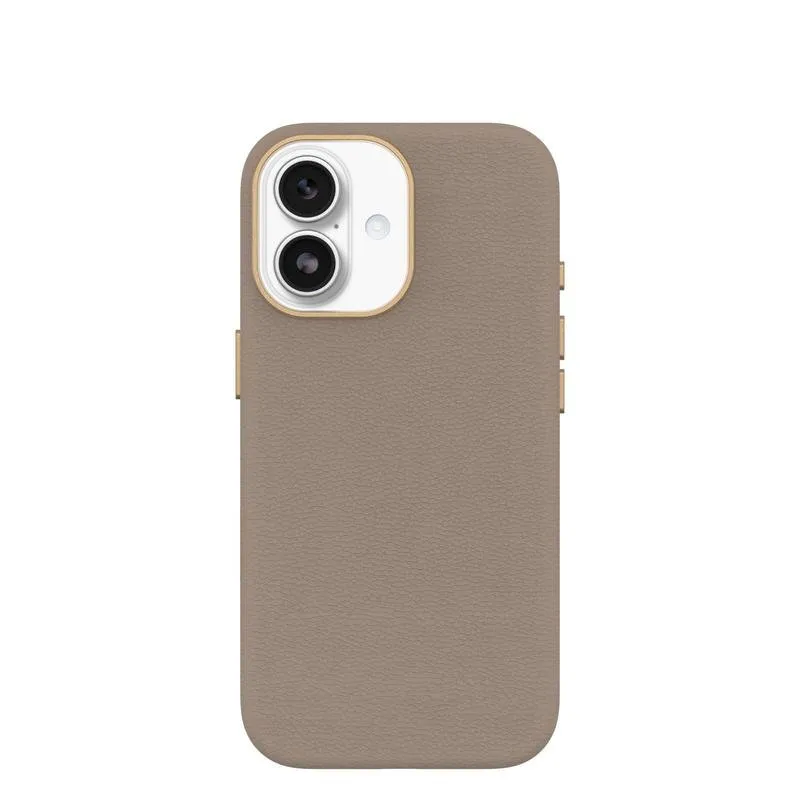 Funda para móvel OtterBox Symmetry Cactus Leather Cover case Pele de cacto Cinza claro para iPhone 17