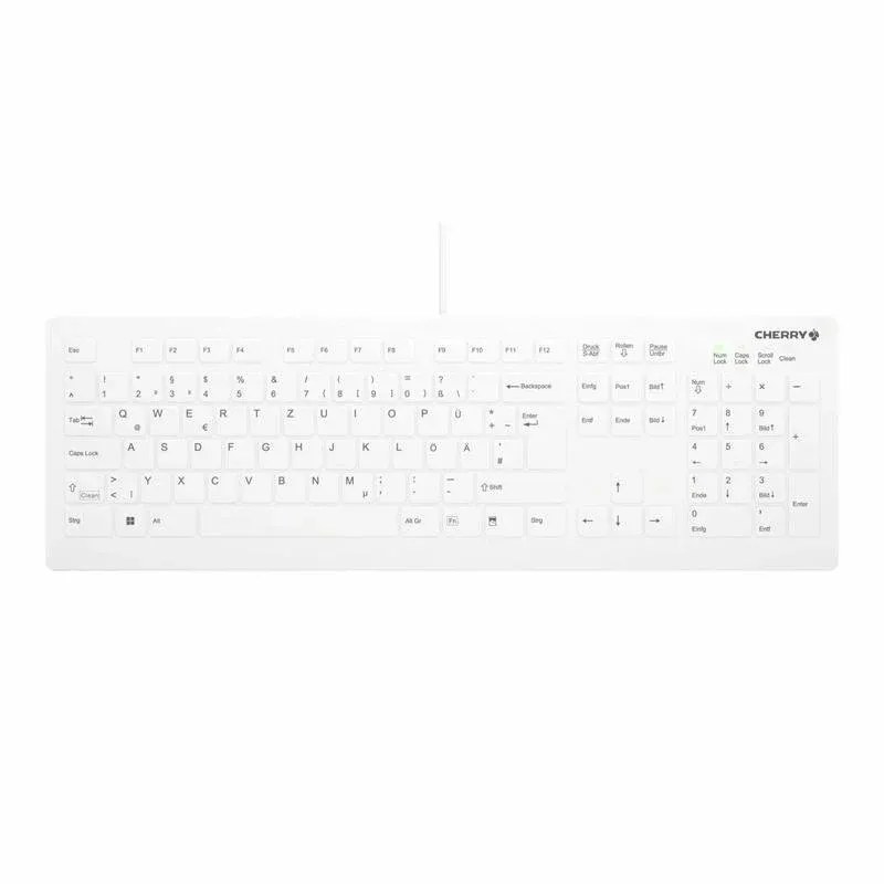 Teclado de tesoura CHERRY AK-C8112 Layout DE QWERTZ à prova de água USB