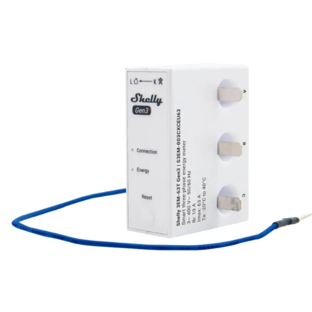 Medidor de Energia Shelly 3EM-63T Gen3 3 Canais - DIN