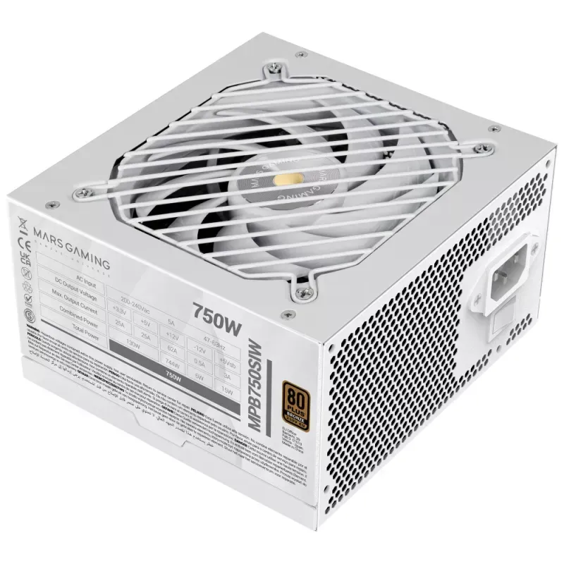 Fonte de Alimentação ATX Mars Gaming MPB750SI 750W 80 Plus Bronze Branca