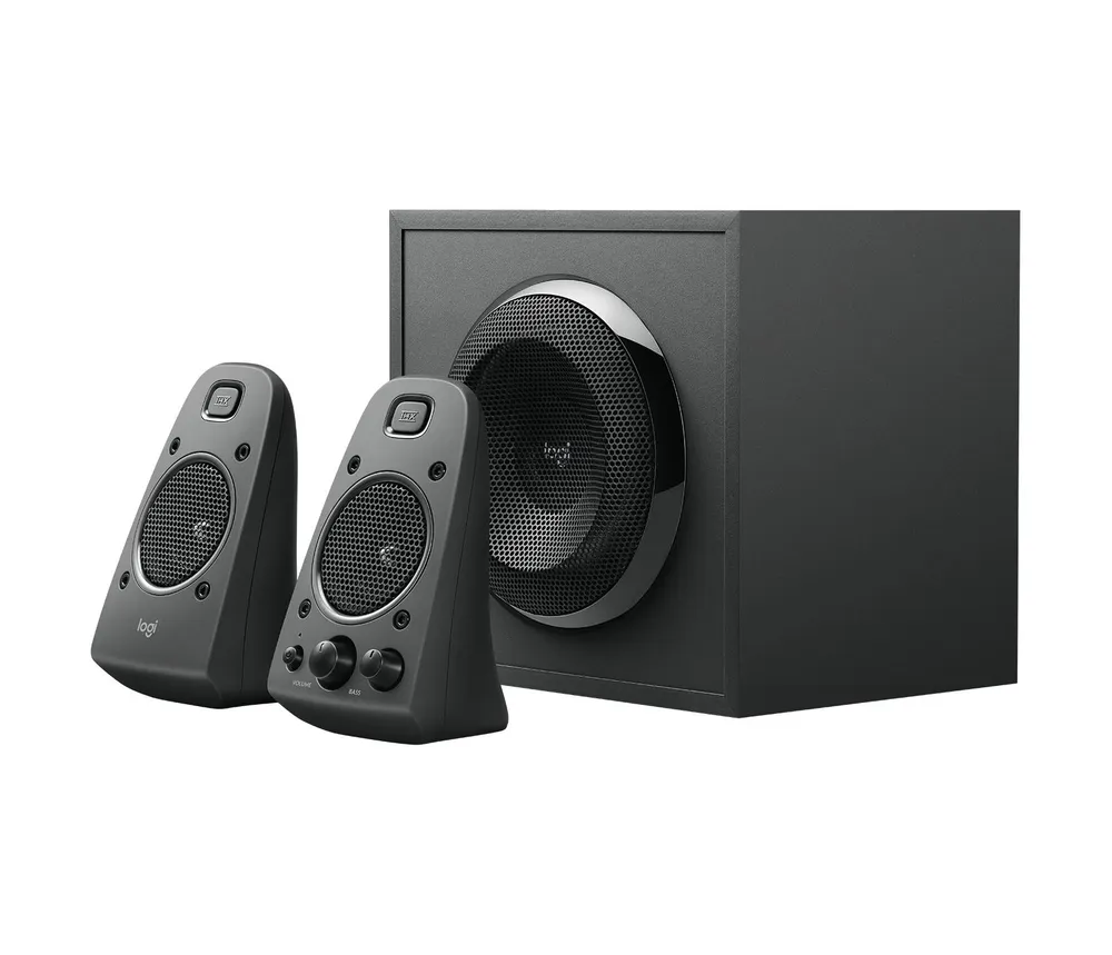Colunas Logitech Z625 THX Sound 2.1 400W Peak / 200W RMS Pretas