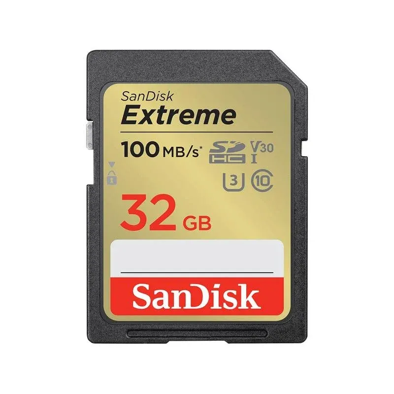 Cartão SD SanDisk Extreme PLUS SDSDXWT-032G-GNCIN 32GB UHS-I U3 V30 100MB/s