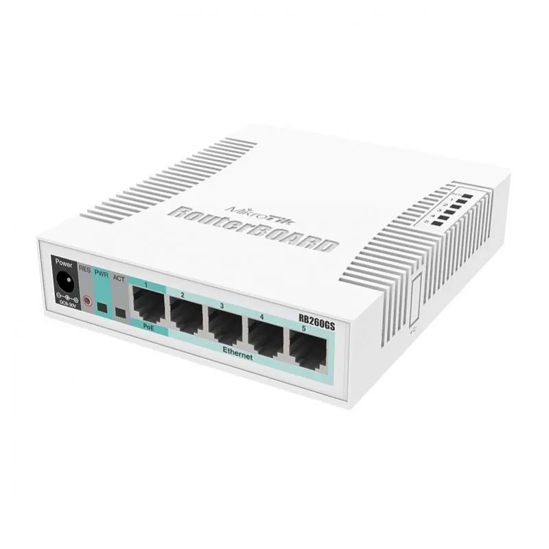 Switch Mikrotik RB260GS CSS106-5G-1S 5 Portas 10/100/1000