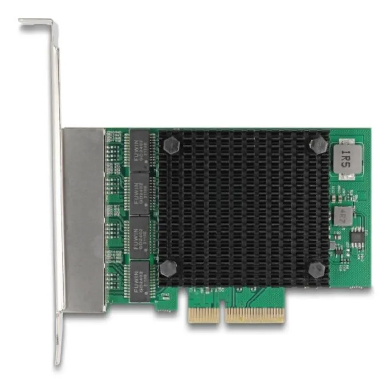 Tarjeta de Rede DeLock 88601 PCI Express 2.5GbE 4 Portas RJ45 Low Profile