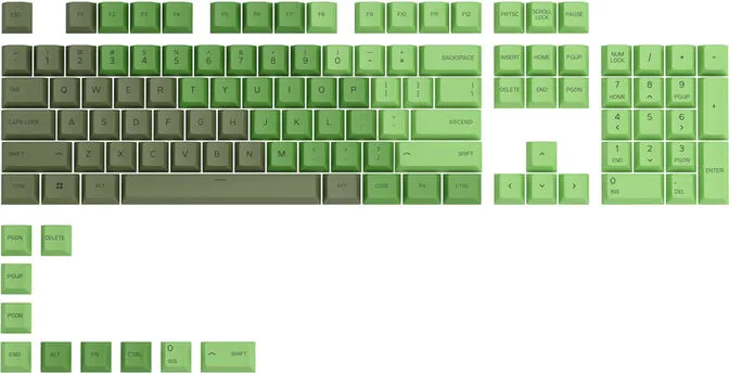 Conjunto de 114 Teclas Glorious Olive (US ANSI)