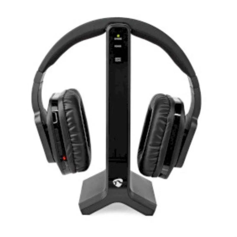 Auriculares Nedis HPRF321BK Inalâmbricos RF para TV com Base de Carregamento Preto