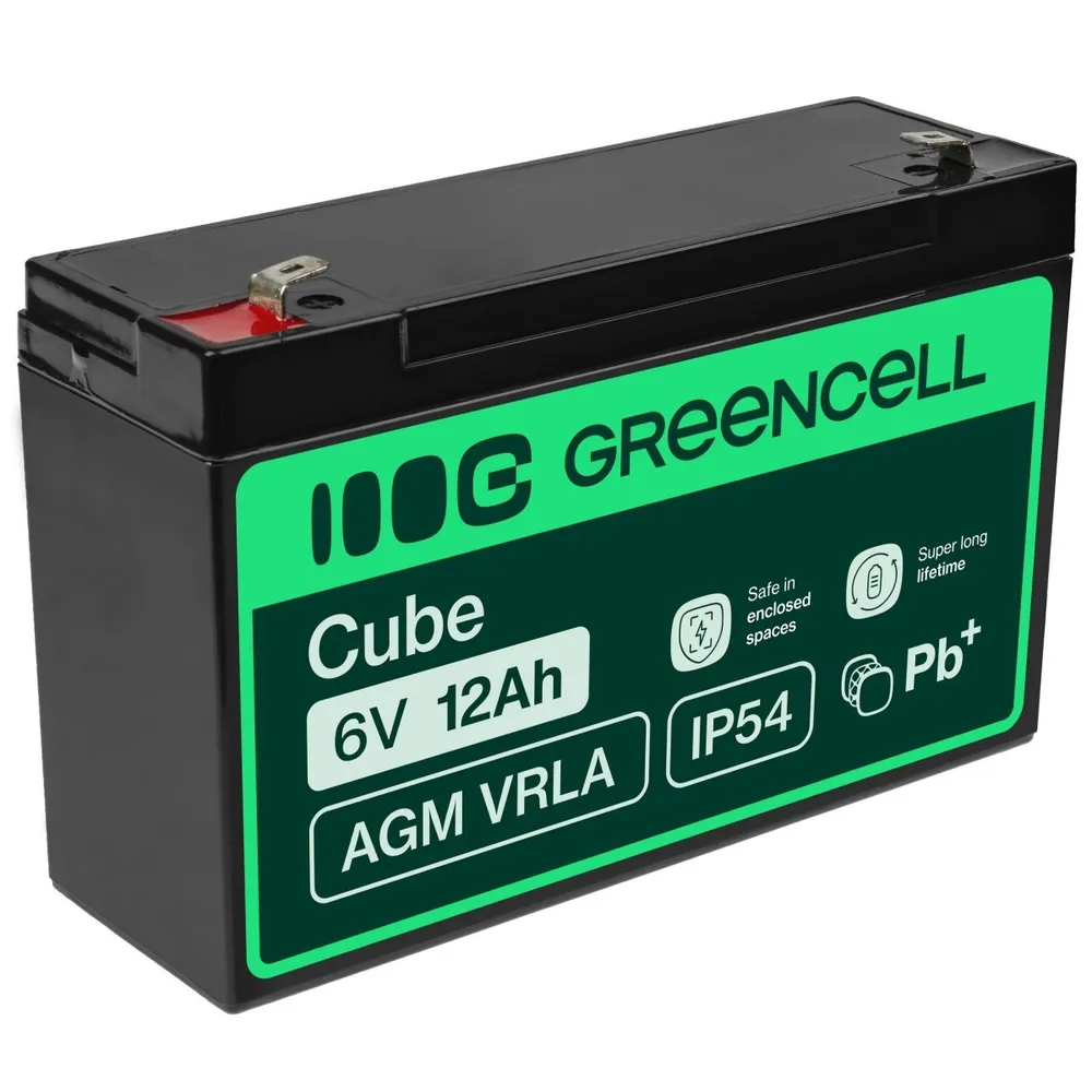 Green Cell AGM Battery 6V 12Ah - Batterie - 12.000 mAh Sealed AGM01