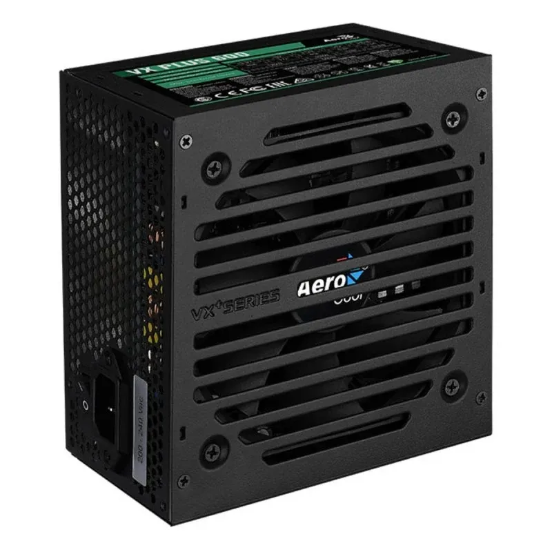 Fonte Alimentação Aerocool VX PLUS 600 Fonte de Alimentação ATX 600W com Certificação CE e Ventoinha 120mm