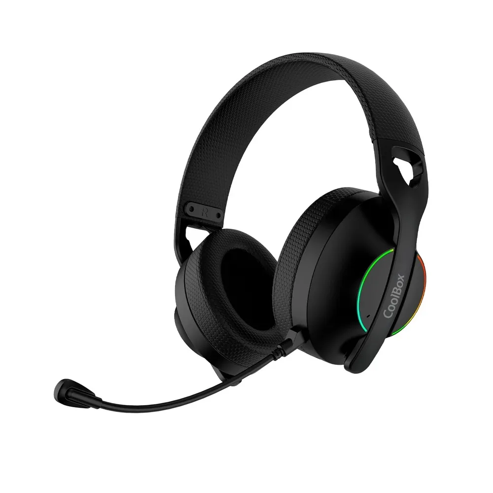 Auscultadores Headset Gaming WB01 RGB USB (Preto) - COOLBOX