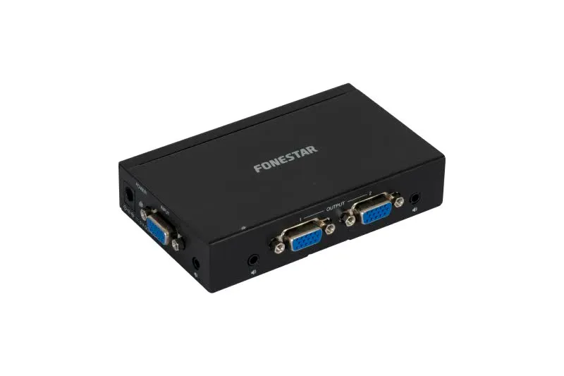 Distribuidor VGA E Áudio 1 x 2 Preto - FV-50SP12