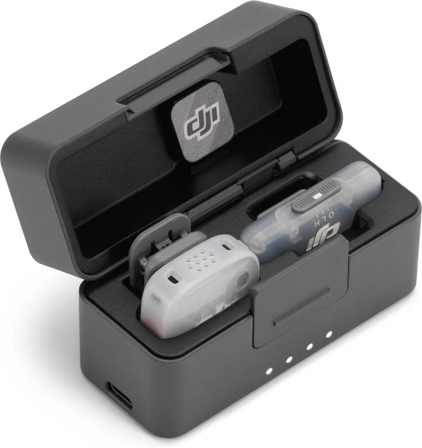 Microfone DJI Mini 2S (1 TX + 1 Mobile RX + Estojo de Carregamento)