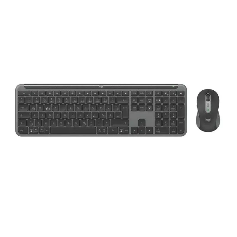 Teclado Logitech Signature Slim Combo sem fios retroiluminado com rato QWERTZ Graphite