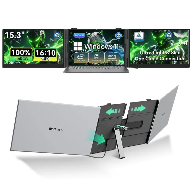Monitor Blackview DCM8 Pro 15,3" IPS FullHD 60Hz USB-C Carga Reversa Portátil