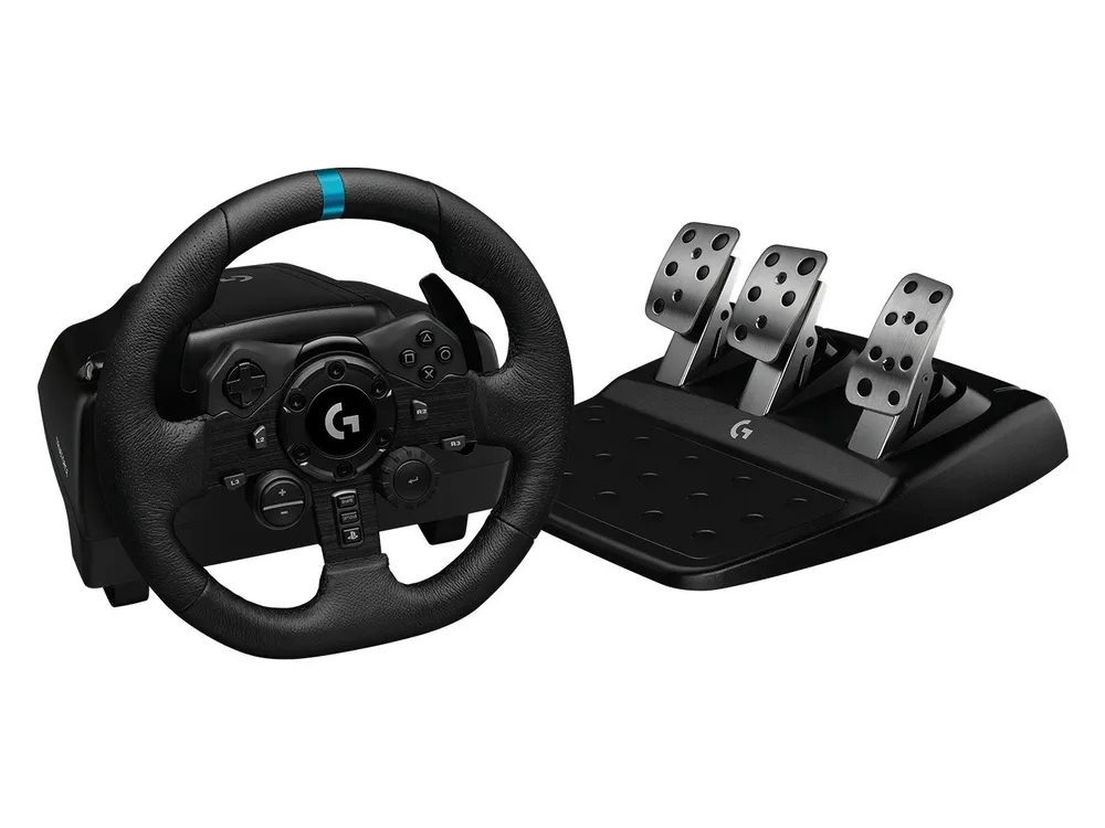 Volante de corrida LOGITECH G923 para PC com pedais - Tecnologia TRUEFORCE