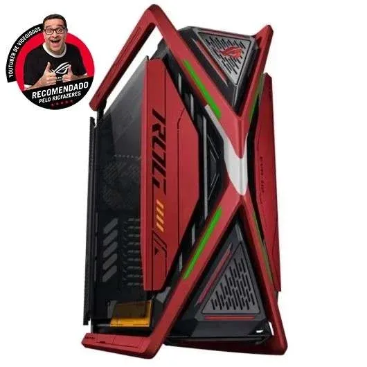 Caixa ASUS GR701 ROG HYPERION EVA-02 Edition Vidro Temperado USB-C ARGB E-ATX Vermelha