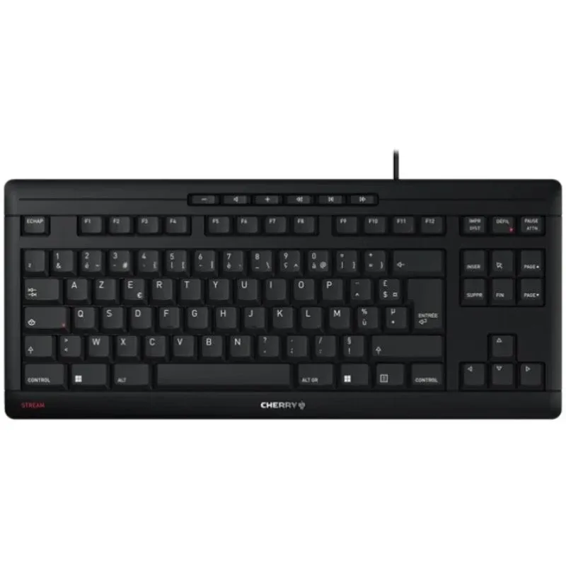 Cherry Stream TKL Teclado Compacto 88+6 Teclas USB Preto Francês