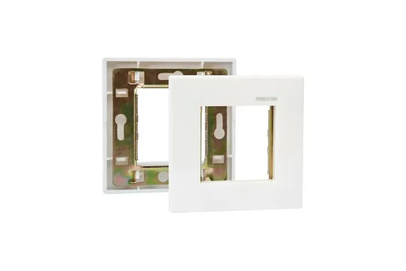 Espelho e Chassis p/ 1 Painel Ligação Branco - WP-89MCH