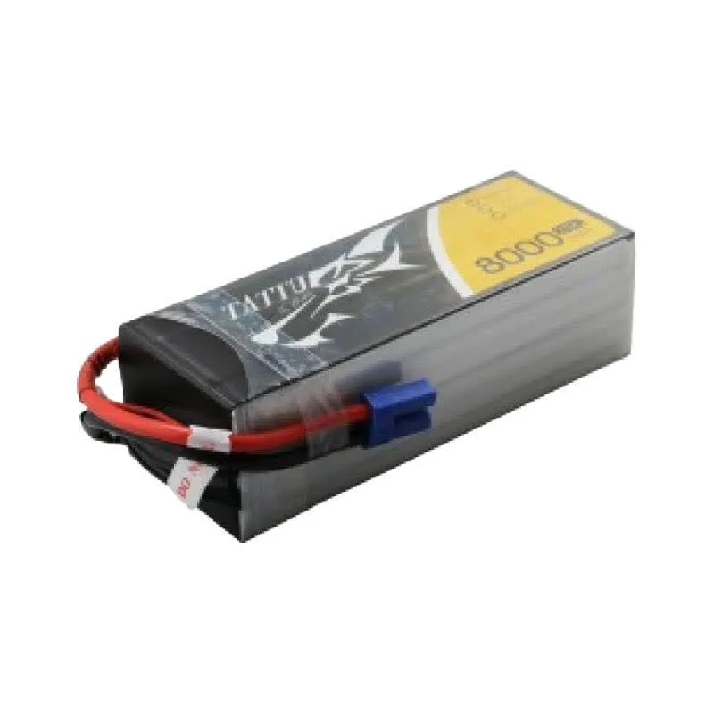Gens Ace Bateria de drone Tattu 8000mAh 22.2V 25C 6S1P Lipo Pack with EC5