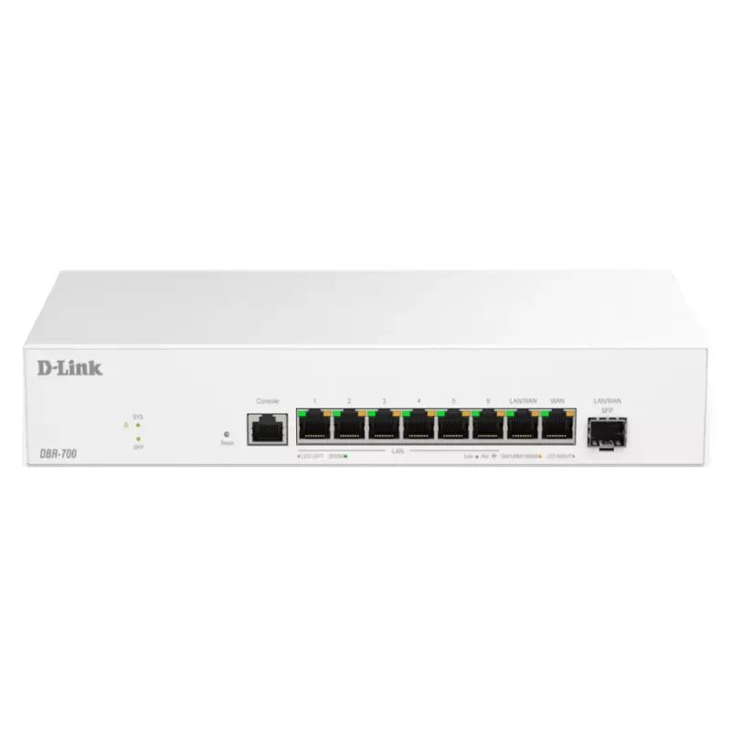 D-Link DBR-700 - Roteador sem fio switch de 7 portas - 2.5GbE, 1GbE