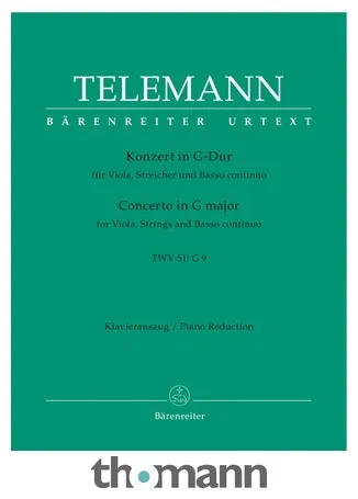 Bärenreiter Telemann Violakonzert TWV 51