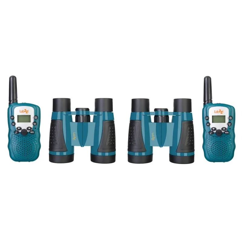 Kit Walkie-talkie Levenhuk LabZZ WTT10 Azul com Binóculos