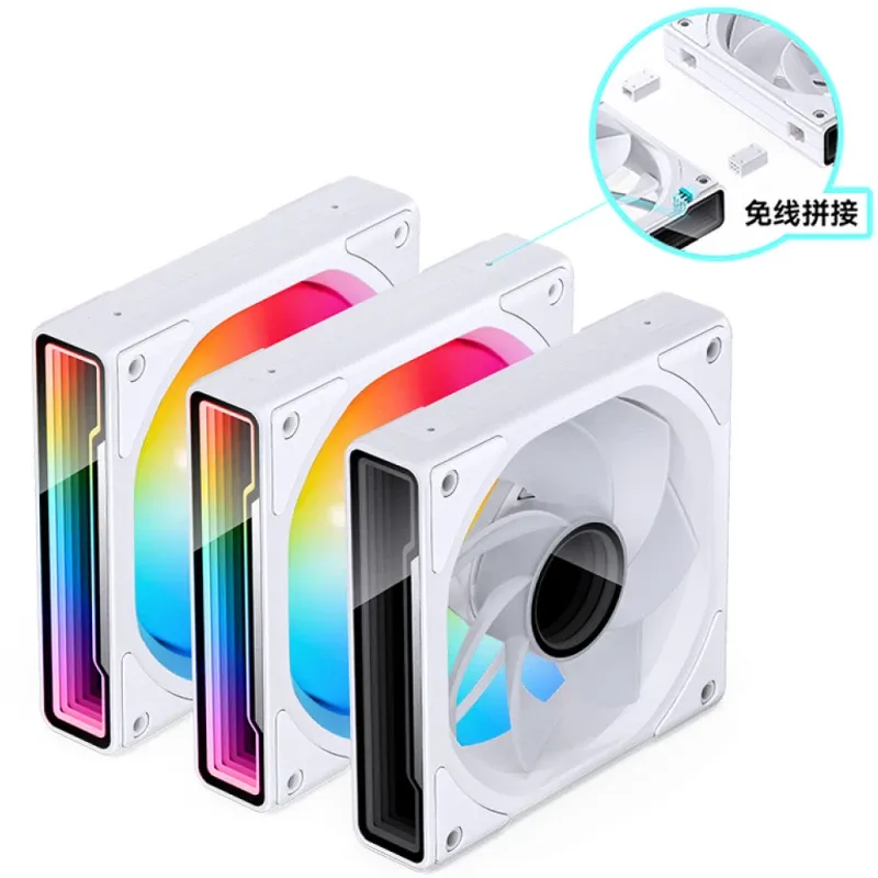 Ventoinha Jonsbo ZK-120WR ARGB Reversed PWM Branco - 120mm (3PACK)