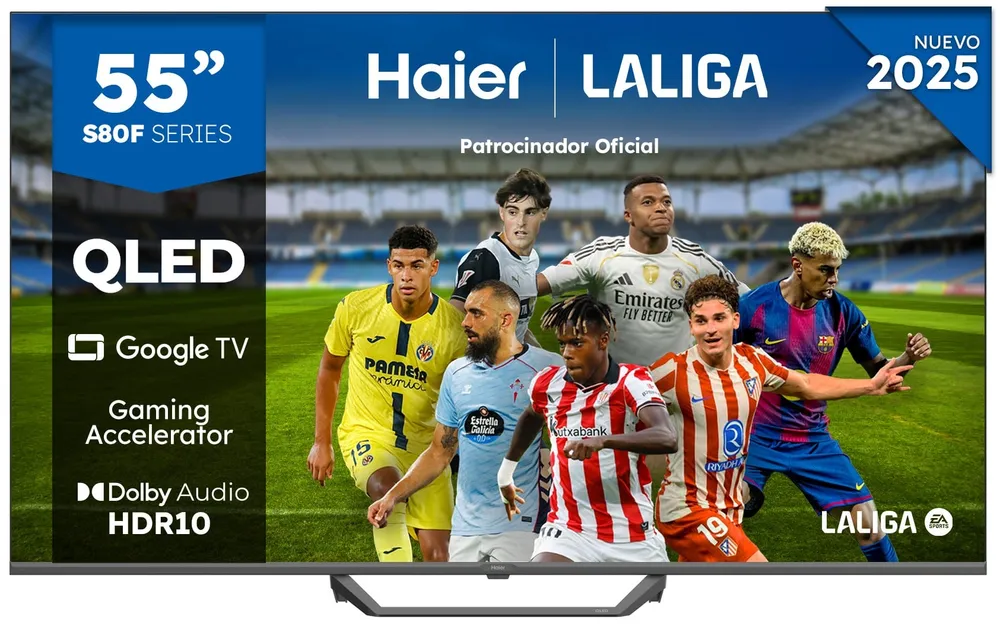 Televisor HAIER H55S80FUX (55 - UHD QLED - 120Hz)