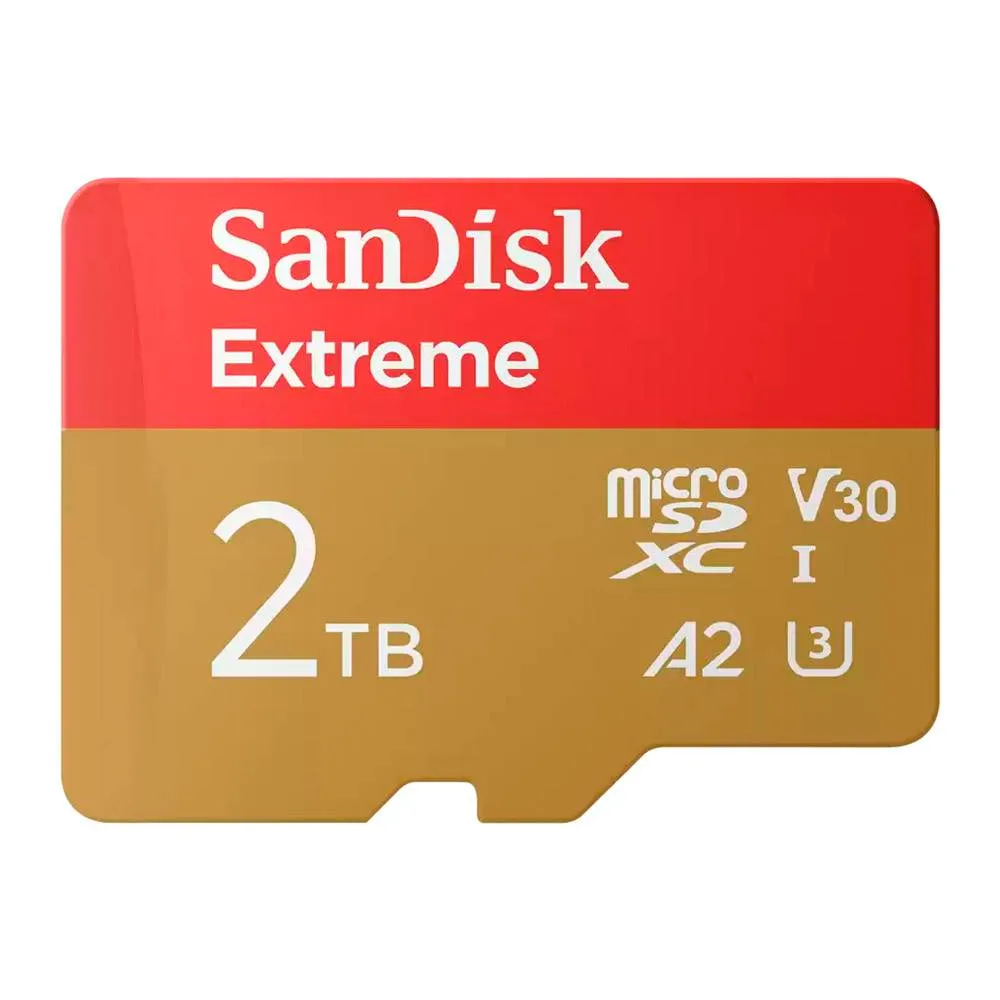 Cartão de Memória microSDXC SANDISK Extreme 2TB (240MB/s) UHS-I, U3, V30, A2 + Adaptador SD