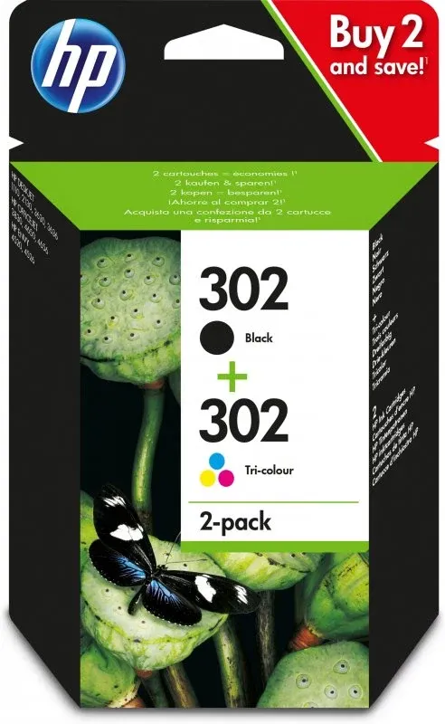HP 302 Ink Cartridge Combo 2-Pack