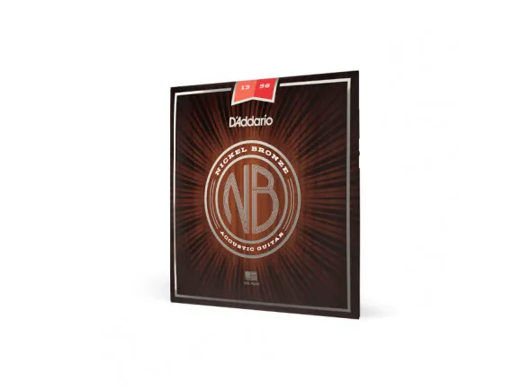 D'Addario NB1356 13-56 Medium, Nickel Bronze Acoustic Guitar Strings